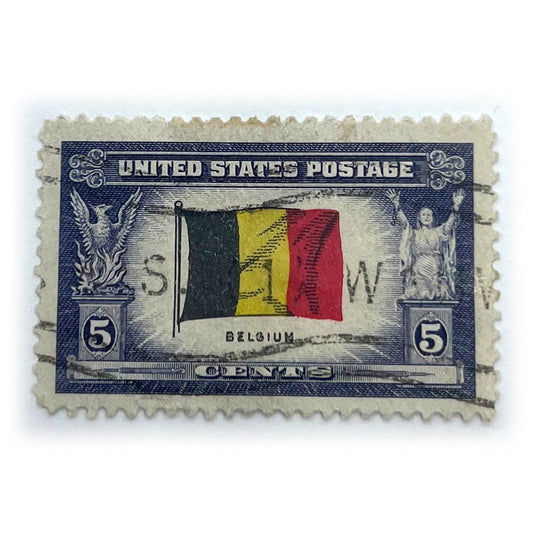 US 5 CENTS FLAG OF BELGIUM